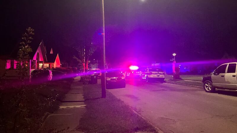 Police investigate a shooting along Oliver Street on Monday night