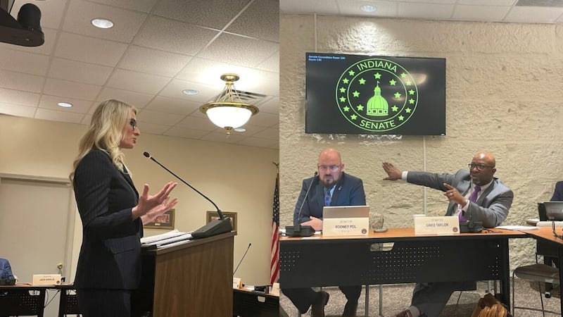 Left: Courtney Curtis, assistant executive director for the Indiana Prosecuting Attorneys...