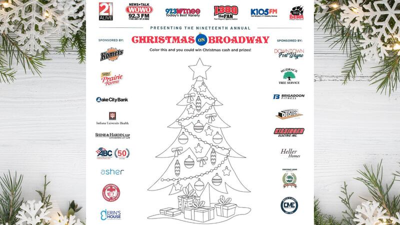 19th Annual Christmas on Broadway coloring page
