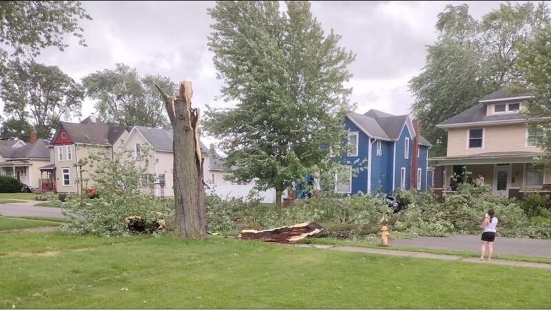Storm damage in Fort Wayne on 8/29