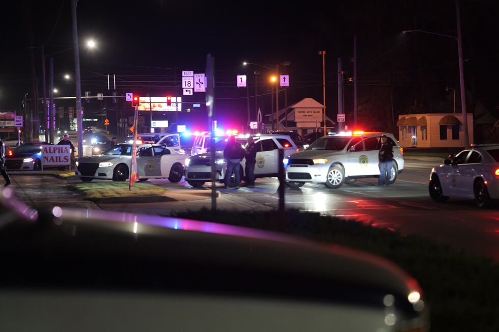 Police at the scene of a shooting that took the life of a 25-year-old man in Marion on...