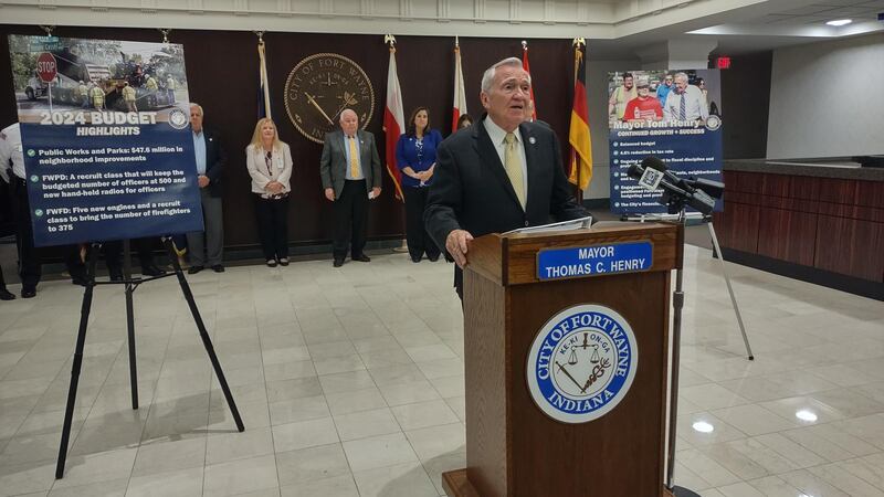 Mayor Tom Henry announced his proposed 2024 budget for the City of Fort Wayne on Thursday.