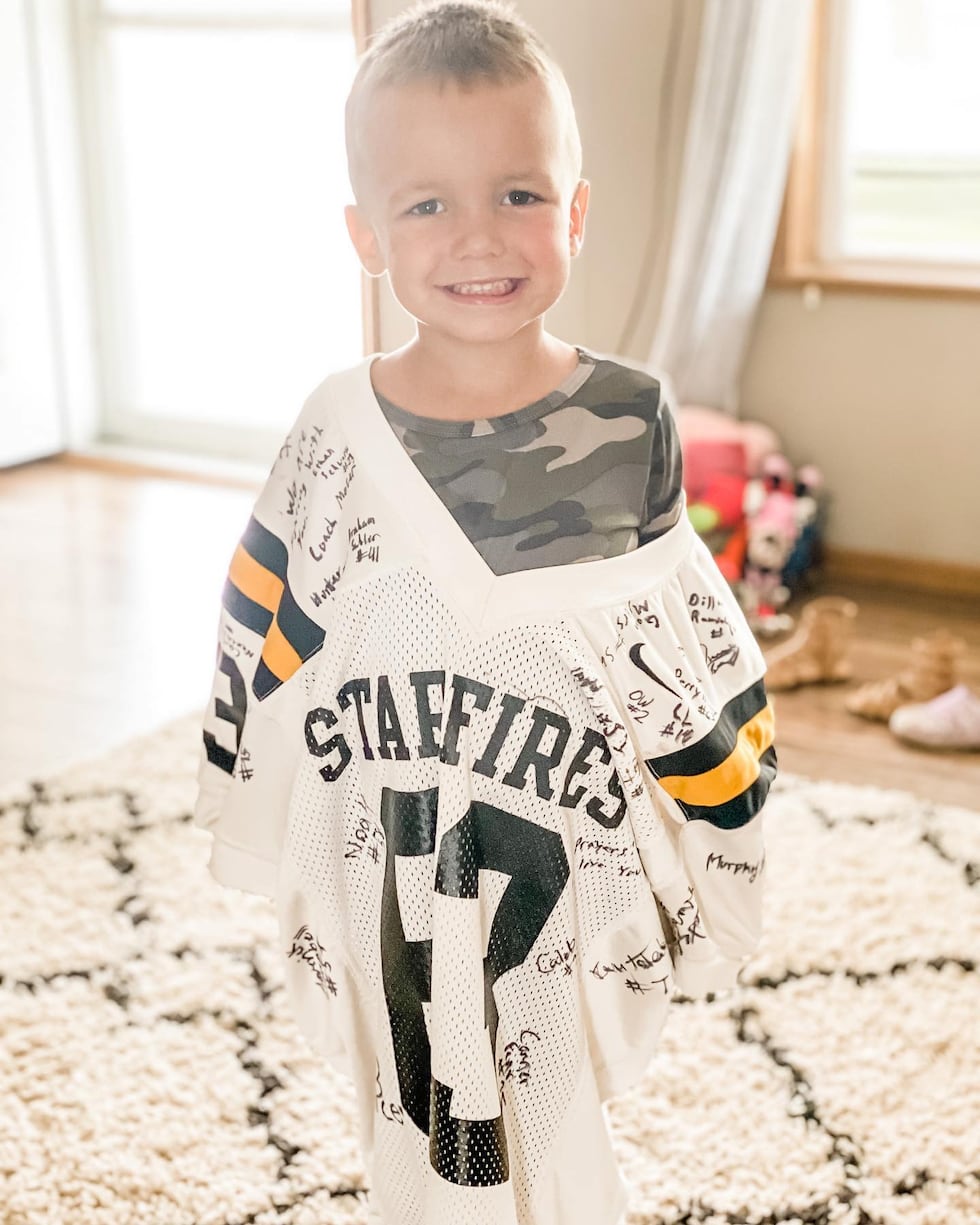 Brooks Weiland with signed Starfires jersey