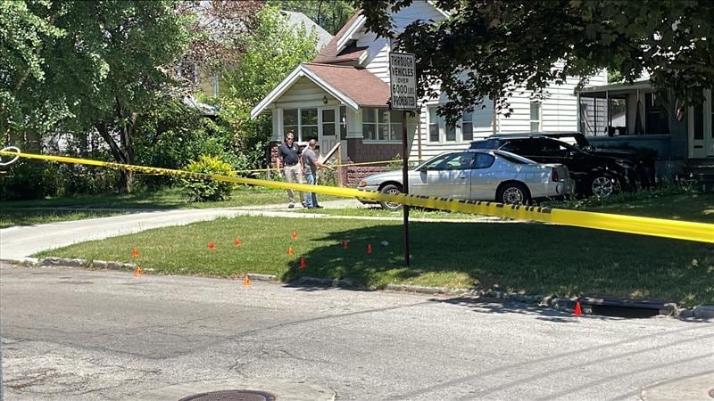 The shooting happened at the 3800 block of Lockwood Ave.