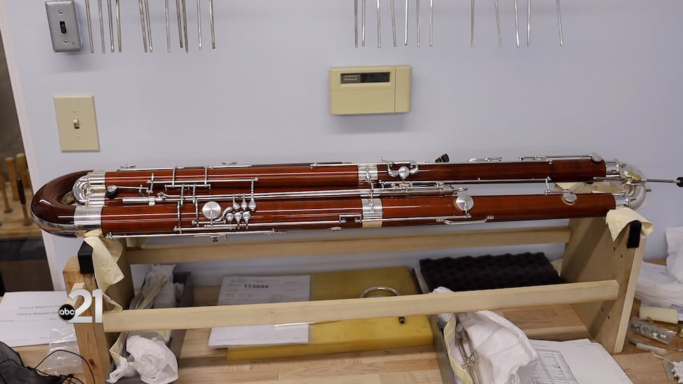 Recently completed contrabassoon